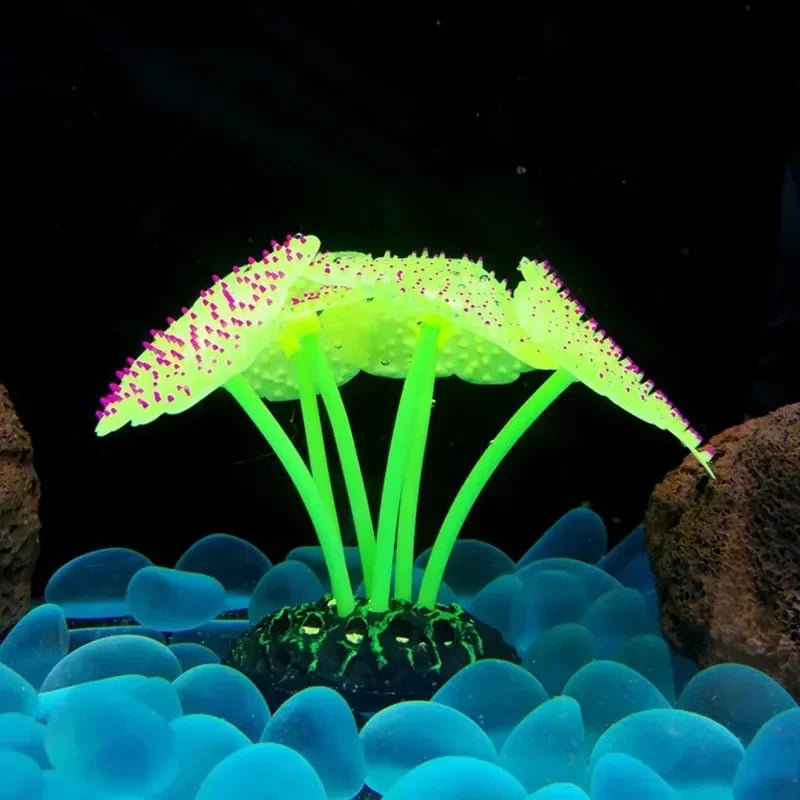 Aquarium Accessories Anemone Weed Fish Accessories Plastic Decorate Decoration Simulate Artificial Glowing Plants AquaticHappy TailsHappy Tails