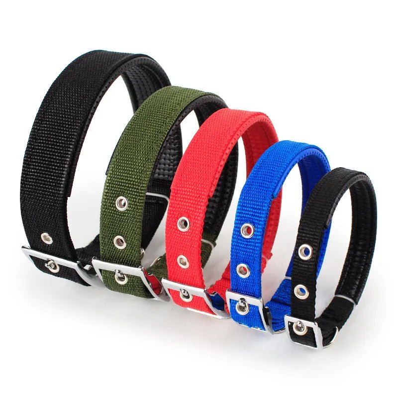 Solid Dog Collars  Nylon Dog Collar For Small Medium Large Dogs Teddy Keji Pitbull Bulldog Beagle - Happy Tails