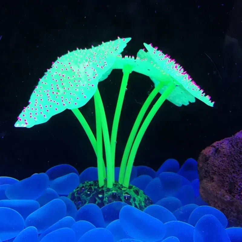 Aquarium Accessories Anemone Weed Fish Accessories Plastic Decorate Decoration Simulate Artificial Glowing Plants AquaticHappy TailsHappy Tails