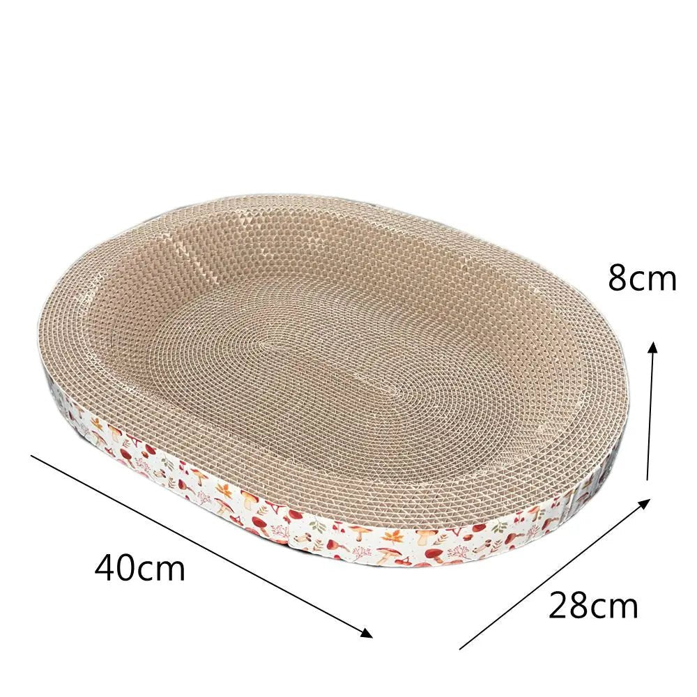 Cat Scratching Board Protect Furniture Grinding Claw Toys Oval Corrugated Paper Wear - resistant Cat Nest Cat AccessoriesHappy TailsHappy Tails