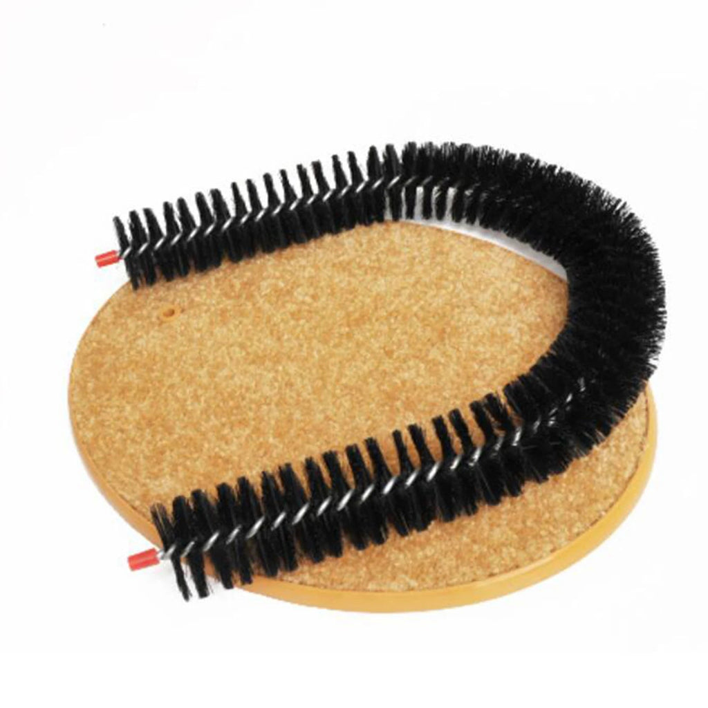 Cat Arch Self Groomer Massager Toy Cat Toys Pet Kitten Scratcher Toys Fur Grooming Cat Brush Shedding With Scratch Pad - Happy Tails