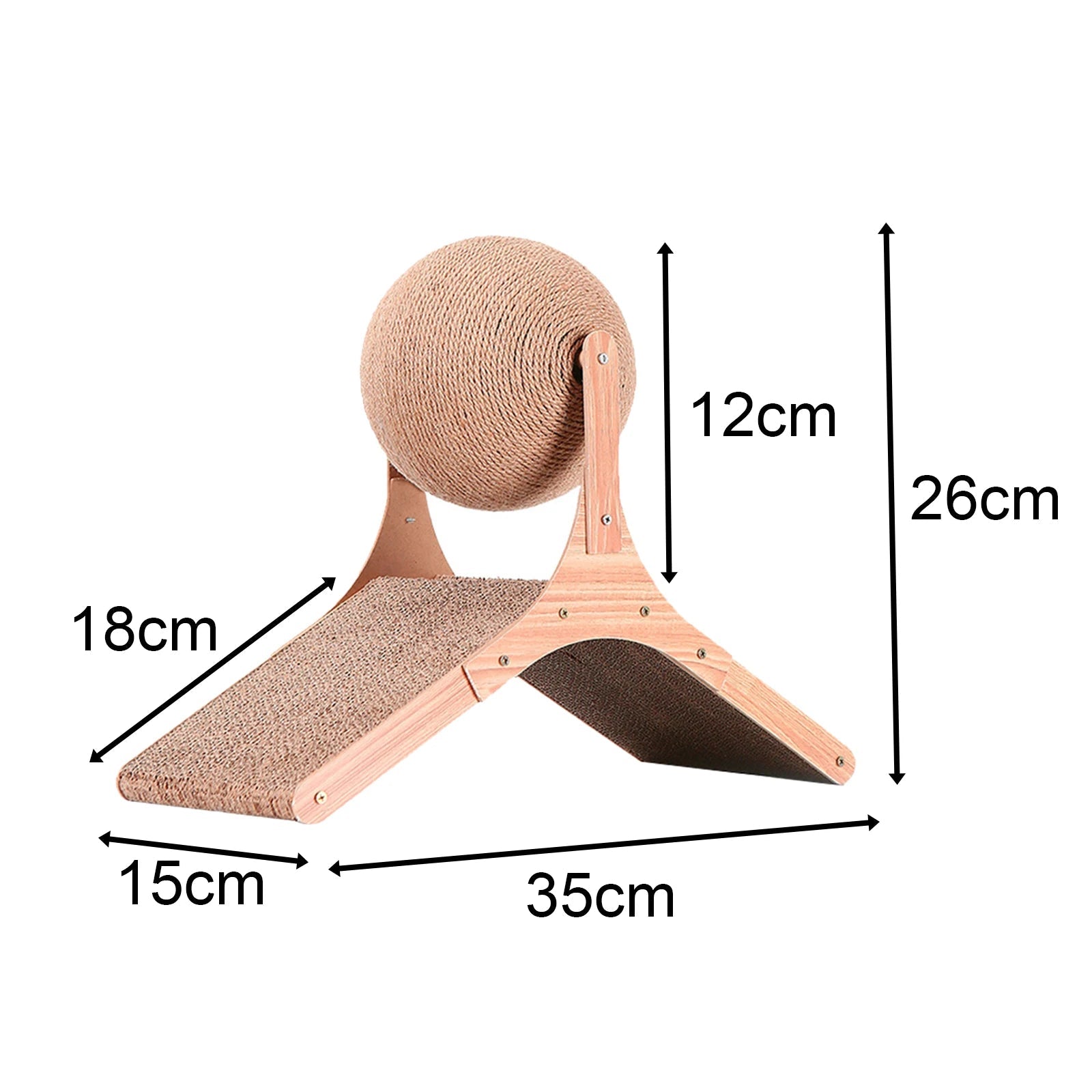 Cat Scratcher Toy Interactive Pet Toy Wear Resistant Furniture Protection Scratching Ball for Grind Claw Playing Indoor CatsHappy TailsHappy Tails