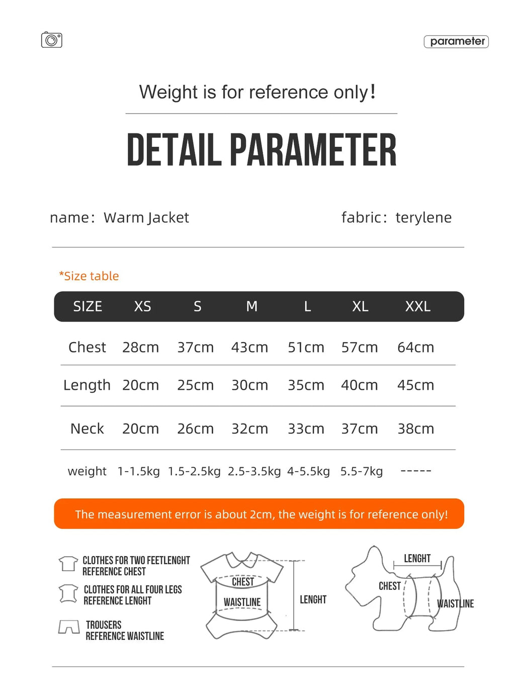 Dog Jacket For Autumn/Winter, Pet Coat, 3 - Layer Thick Warm Outerwear, Suitable For Small To Medium Dogs Like Poodle, Teddy, YorkHappy TailsHappy Tails