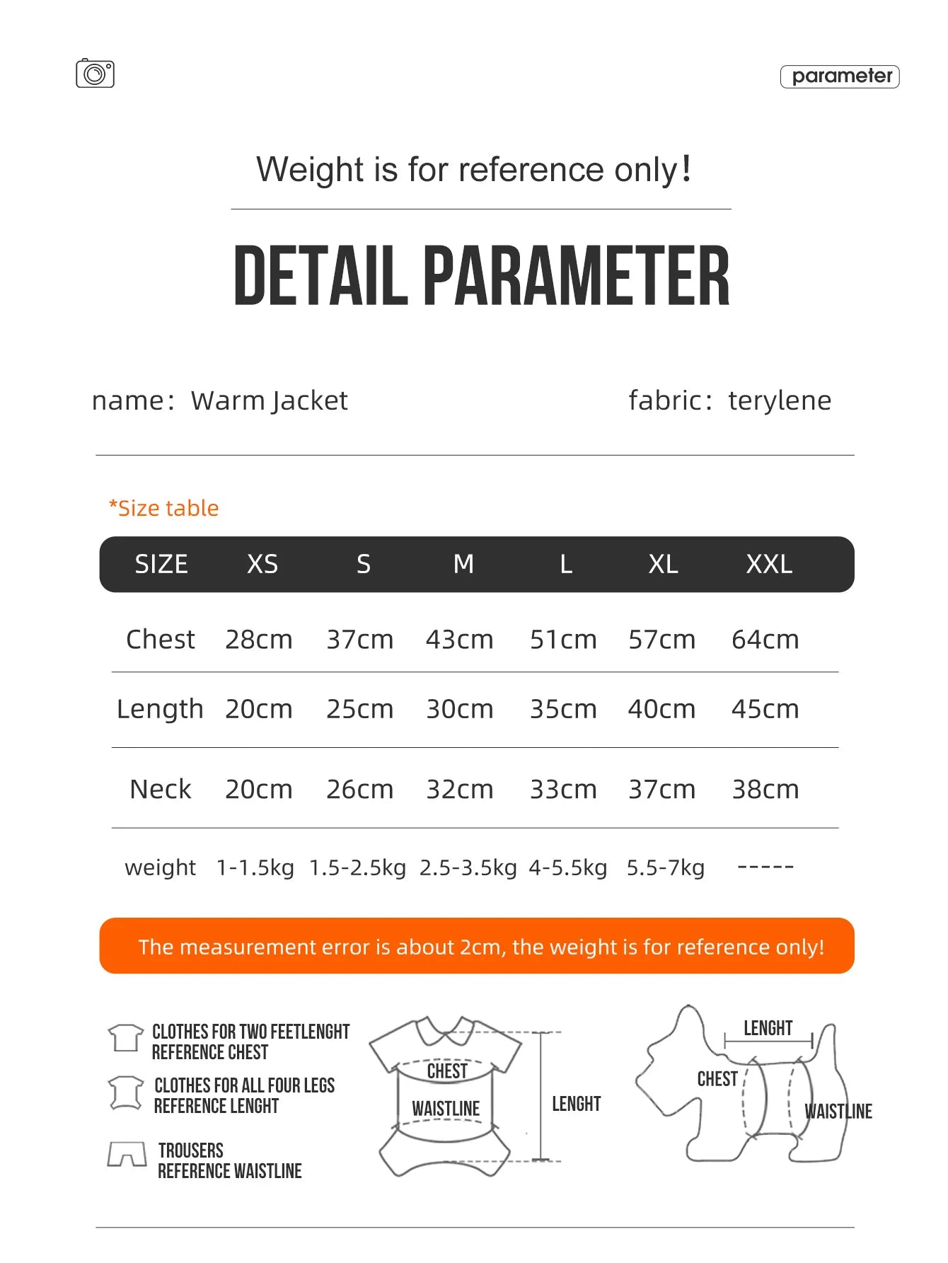 Dog Jacket For Autumn/Winter, Pet Coat, 3 - Layer Thick Warm Outerwear, Suitable For Small To Medium Dogs Like Poodle, Teddy, YorkHappy TailsHappy Tails