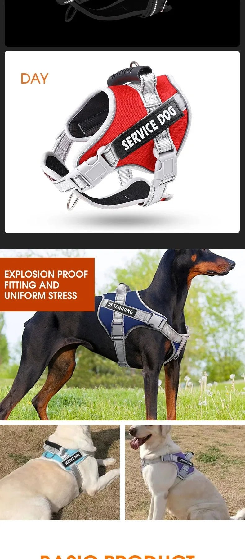 Puppy Harness for Dogs Accessories Dog Supplies Collars Harnesses Leashes Big Dog Leash Pet Collar Small Pets Things - Happy Tails