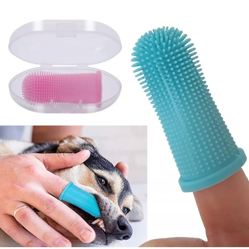 Super Soft Silicone Pet Finger Toothbrush for Cats and DogsHappy TailsHappy Tails
