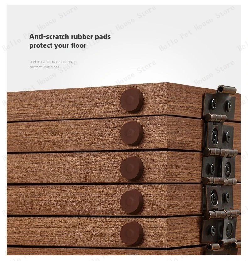 Wooden Pet Fence Dog Fence Freely Combinable Pet Isolation Door Indoor Foldable Dog Cage for Small and Medium Dogs Pet SuppliesHappy TailsHappy Tails