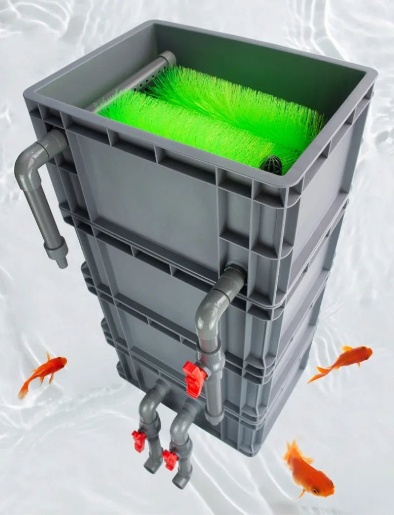 Aquarium 4 Layers Fish Tank Filter Box System External Outside Aquarium Filters Boxes Feces Filtration DIY Pet Accessories - Happy Tails