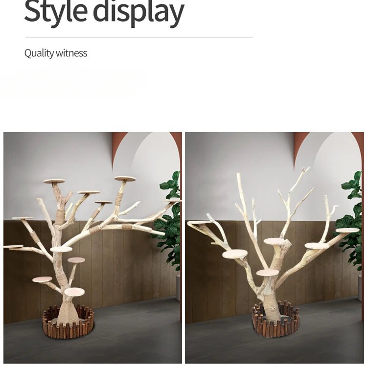 Cat Climbing Frame Sisal Scratches and Wear-resistant Cast Nest Tree Cat Scratching Post Strong Bearing Capacity Pet Products - Happy Tails