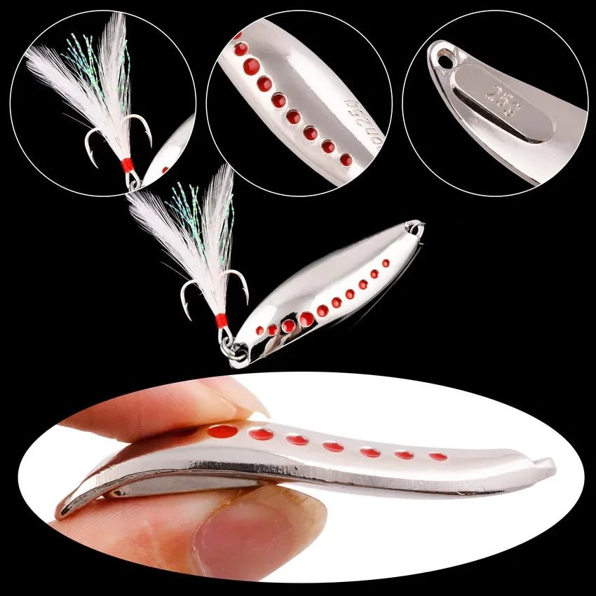 Metal Vib Leech Spinners Spoon Lures Set, 2.5g-30g - Fishing Tackle for Bass/Pike/PerchHappy TailsHappy Tails