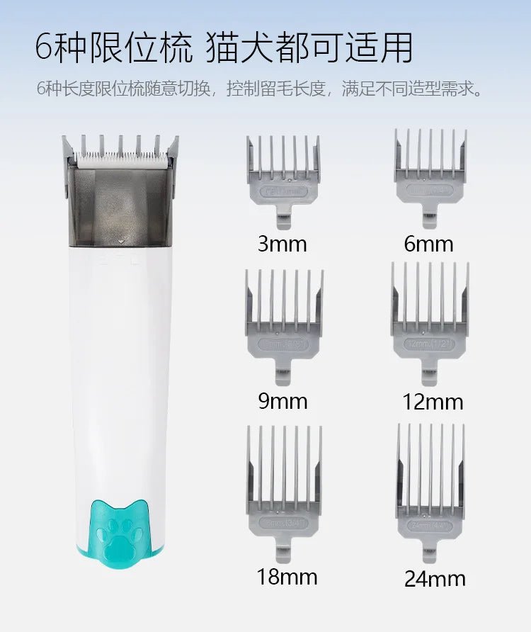 New 7 - in - 1 ABS Pet Grooming Kit for Dogs & Cats: Vacuum, Shave, Groom, Cut & CombHappy TailsHappy Tails