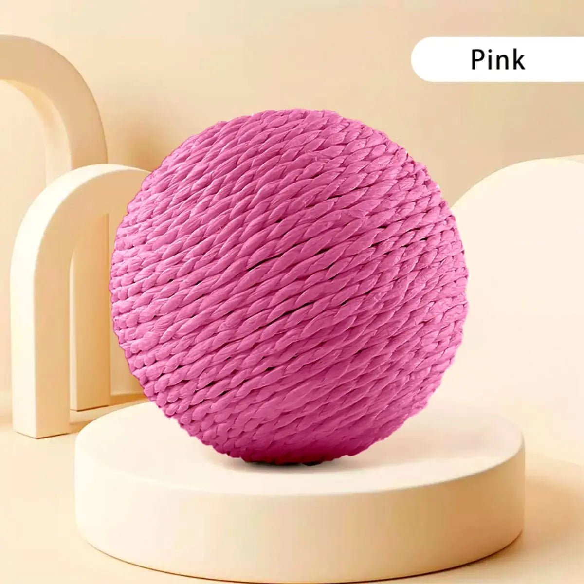 10CM Interactive Sisal Cat Scratching Ball Toy For Kitten Teeth Cleaning Anti Bite Cat Ball Sounding Toy Pet SuppliesHappy TailsHappy Tails