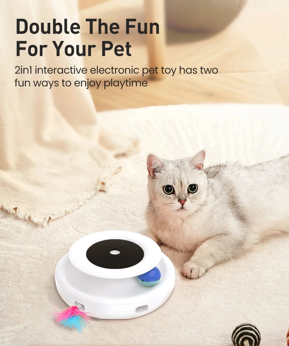 Interactive 2-in-1 Smart Cat Toy Set - Feather Fun Ball & More!Happy TailsHappy Tails