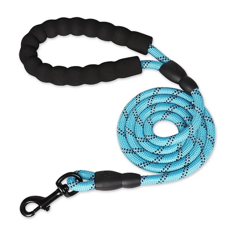 Reflective Dog Leash With Comfortable Padded Handle - Double Heavy Duty Traction Rope For Strong Dogs - Enhance Safety And Contr - Happy Tails