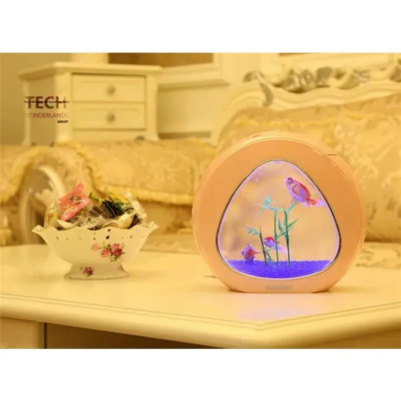 SUNSUN acrylic aquarium ecology fish tank office desktop creative aquarium integration filter LED light system YA-02 big size - Happy Tails