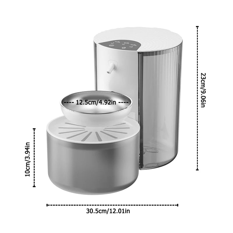 Smart Pet Water Dispenser with Stainless Steel Bowl - Happy Tails