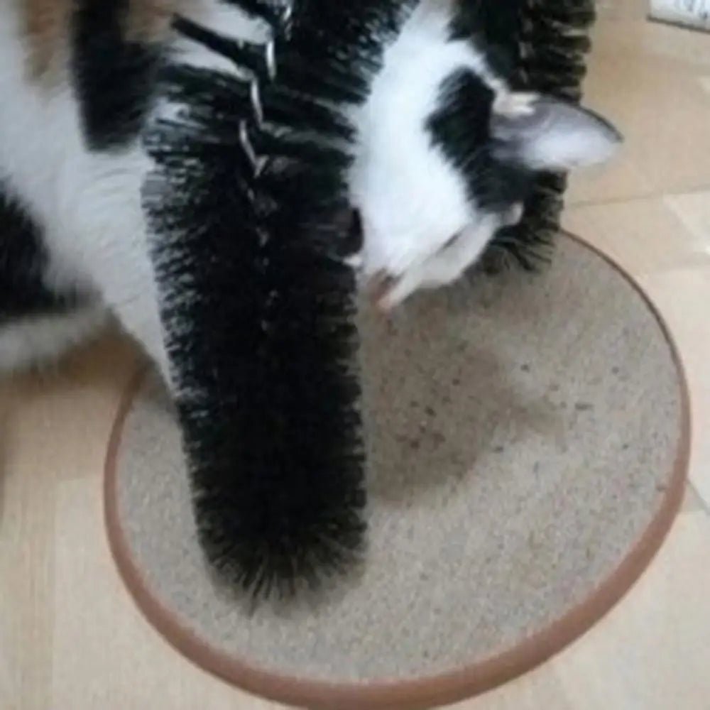 Cat Arch Self Groomer Massager Toy Cat Toys Pet Kitten Scratcher Toys Fur Grooming Cat Brush Shedding With Scratch Pad - Happy Tails