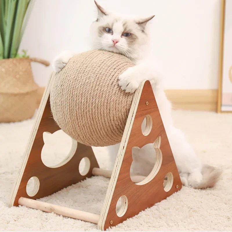 Cats Toy Cat Scratcher Sisal Rope Ball Kitten Interactive Grinding Paws Toys Scratch Board Pet Furniture Accessories Supplies - Happy Tails