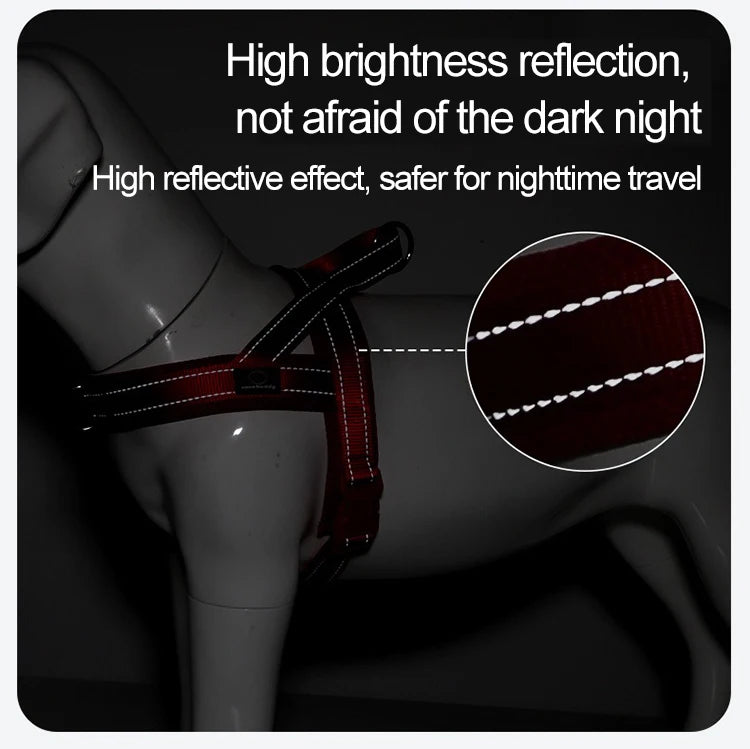 Harness for A Small Dog Harness Harnait Dog Chest Nylon Large Dog Harness Small Breed GXQ04 - Happy Tails