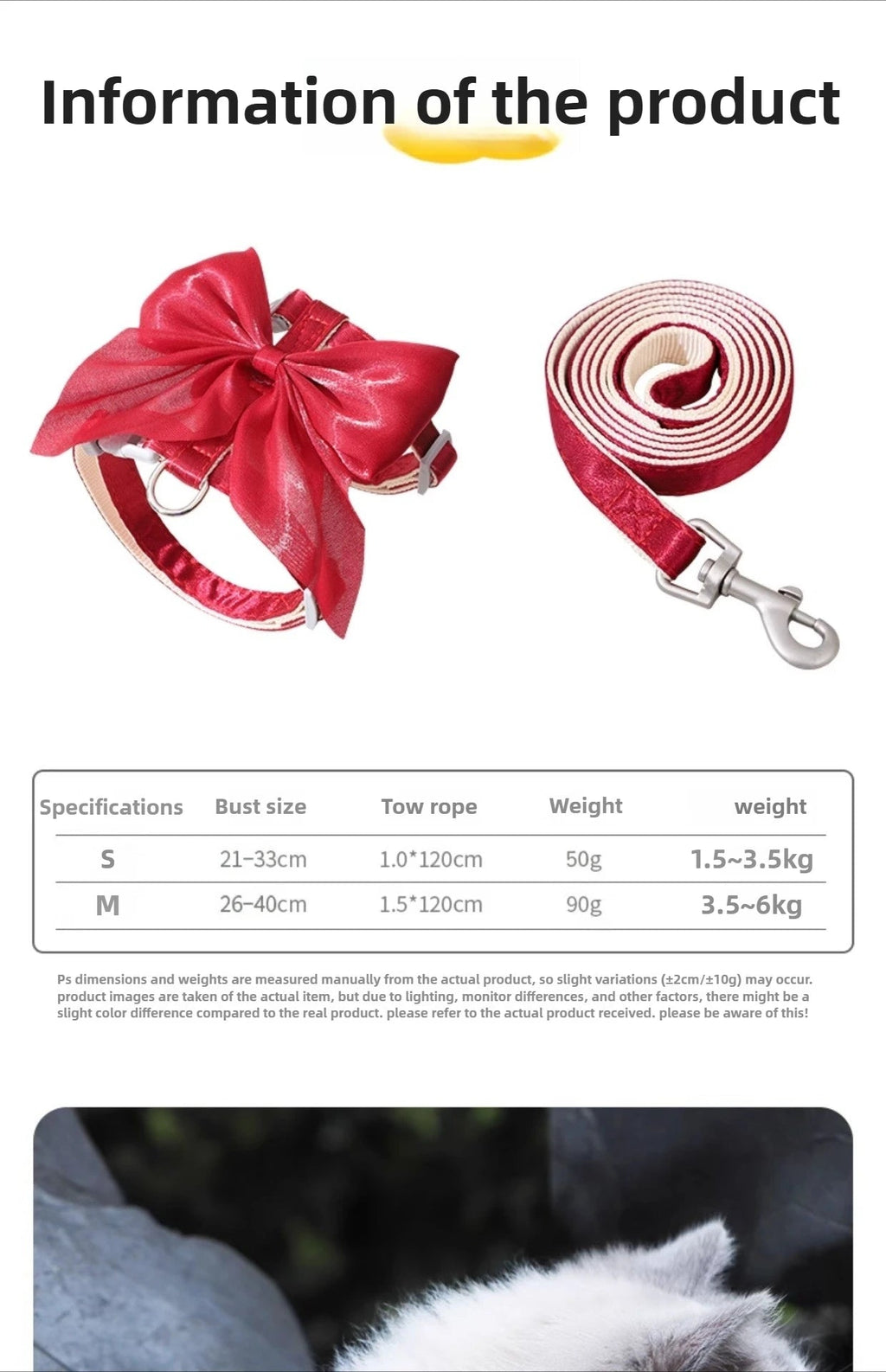 Adjustable Pet Harness with Traction Rope for Small AnimalsHappy TailsHappy Tails