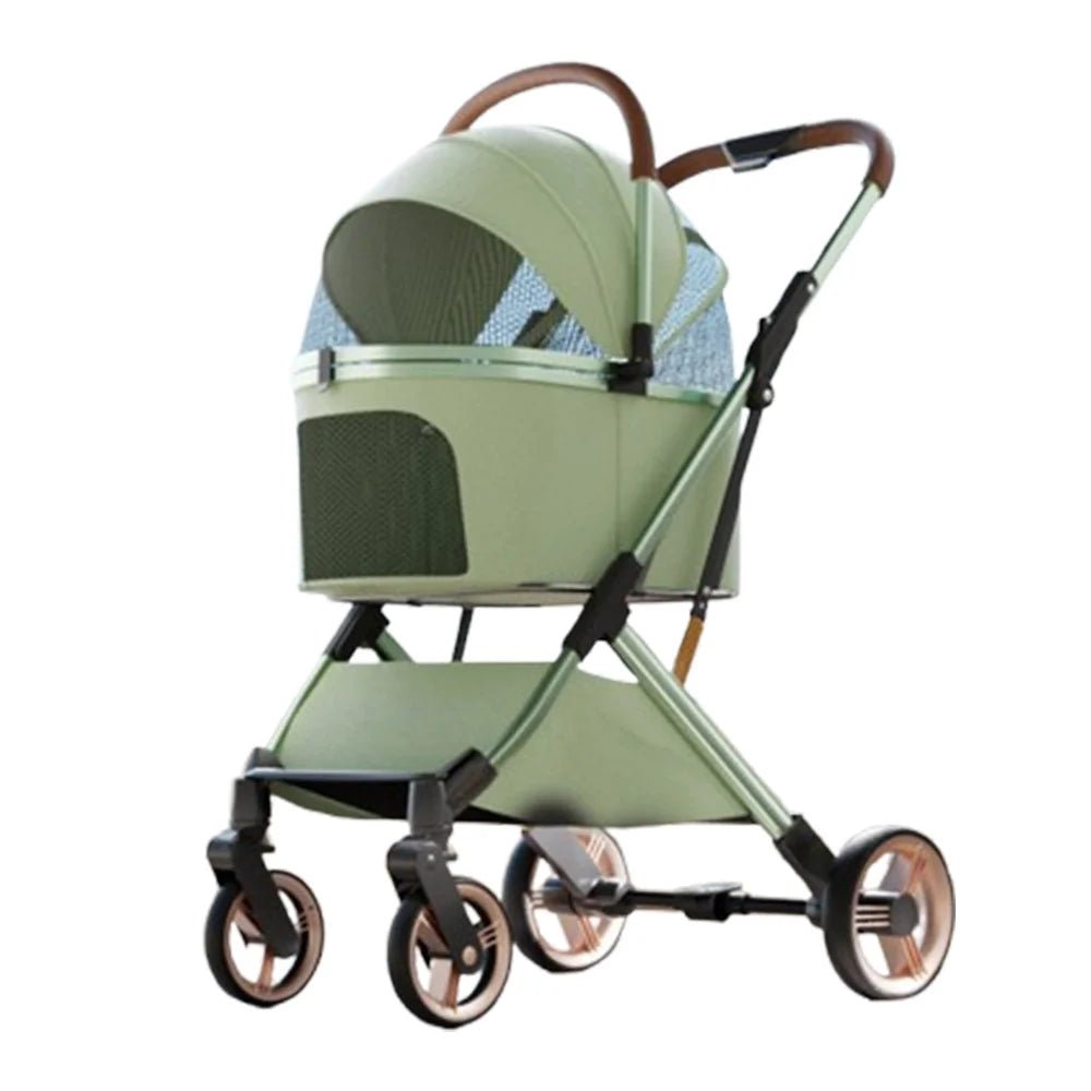 3 in 1 Detachable Pet Stroller for Dog Cat Foldable Travel Carrier up to 50lbs with Portable Carry Bag Storage BasketHappy TailsHappy Tails