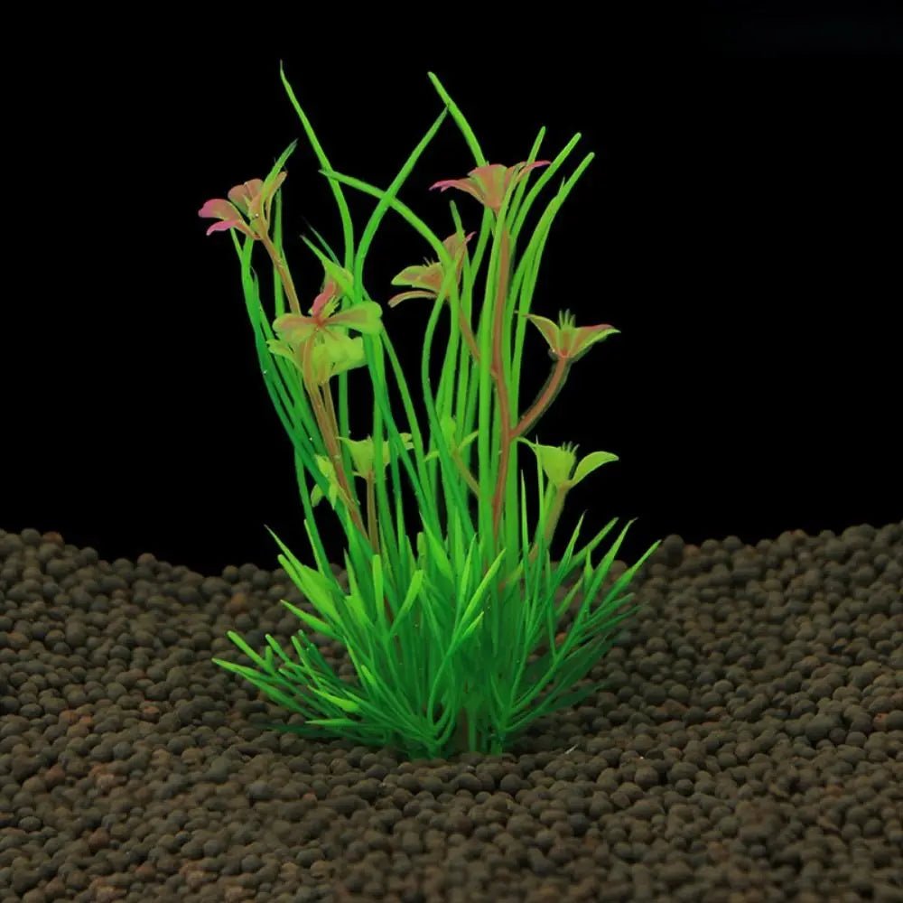 Aquarium Accessories 13cm Artificial Aquarium Plants Green Simulation Aquatic Green Plant Plastic Water Weeds Ornament Fish TankHappy TailsHappy Tails