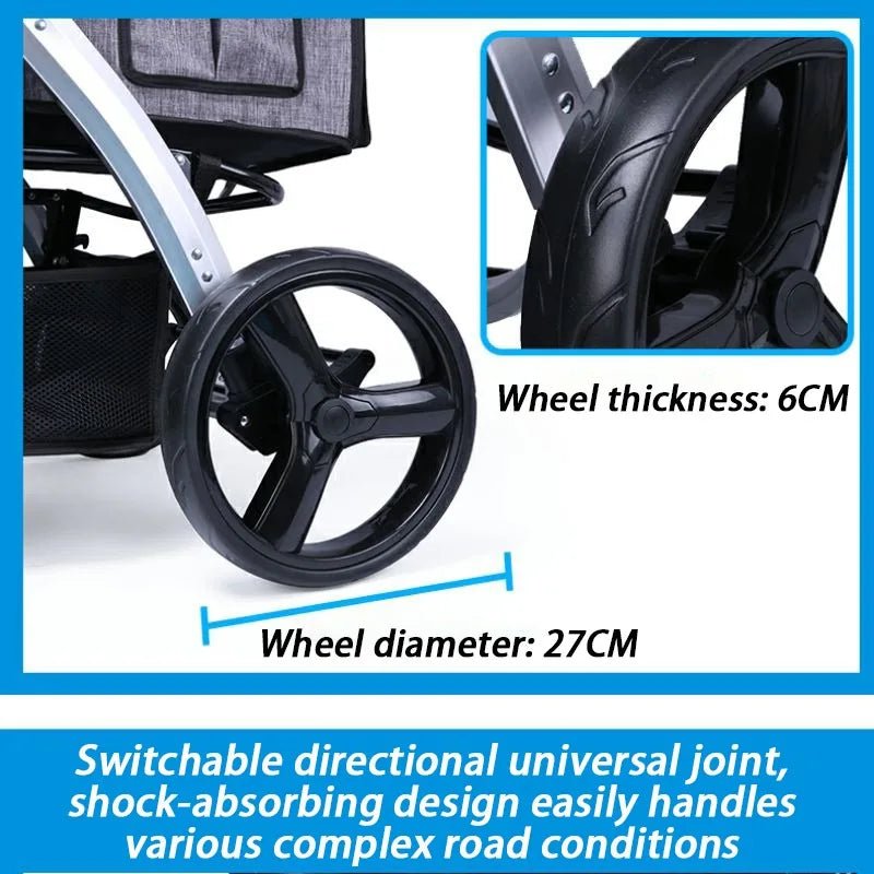 Foldable Dog Strollers 35KG Medium Luxury Dog Strollers Designer Cute Travel Outdoors Dogs Stroller Cheap Portable Pet SuppliesHappy TailsHappy Tails
