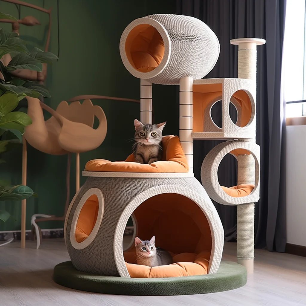 Factory price 2024 new designed Creative Cat Scratcher Cat climbing Tree affordable Big Large Cat climber furniture - Happy Tails