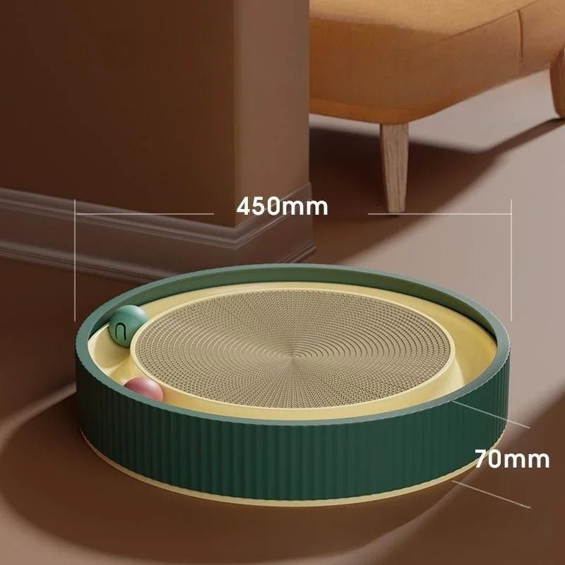 Round Cat Scratching Board Anti Cat Scratcher with Ball Pet Cat Toys Funny Sharpen Nails Scraper Can Replace Nest For CatsHappy TailsHappy Tails