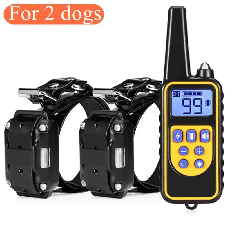 Electric Dog Training Collar Waterproof Dog Bark Collar Pet With Remote Control Rechargeable Anti Barking Device All Size Dogs - Happy Tails