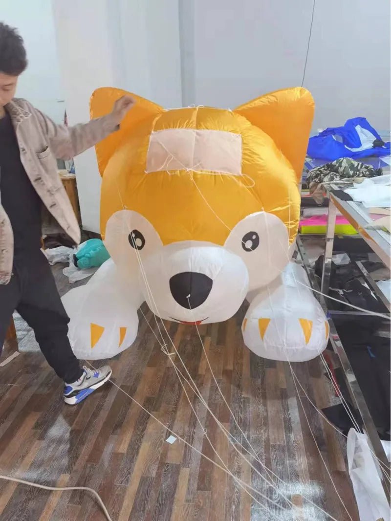 Free shippingdog kite pendant inflatable kite trompo de madera basta juego de mesa spinning boy rope outdoor games flying birdHappy TailsHappy Tails