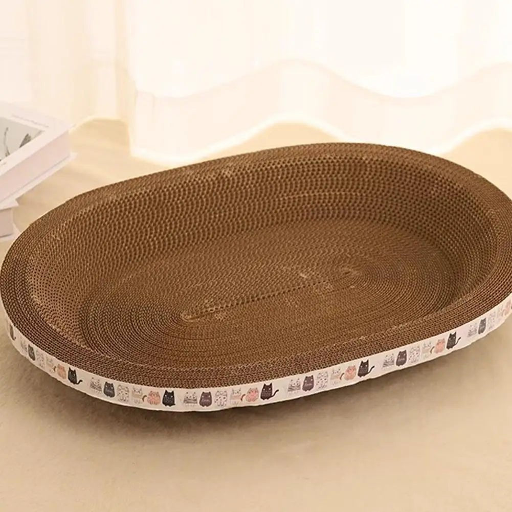 Cat Scratching Pads Round Oval Cat Scratch Pad Bowl Nest for Indoor Cats Grinding Claw Round Grinding Claw Toys Scratching BoardHappy TailsHappy Tails