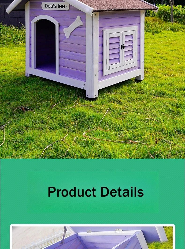 Solid Wood Dog House Large Outdoor Dog House Pet Dogs Park Pets Puppy Bed's Dogs Kennel Crate Little Houses and Rooms for LivingHappy TailsHappy Tails