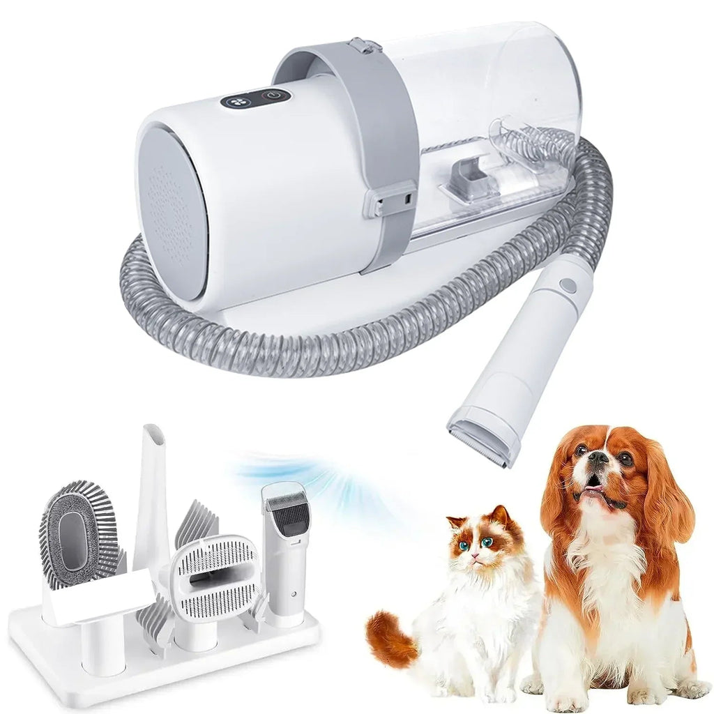 Pet Grooming Kit with Hair Clipper Combs, Vacuum Cleaner & Shedding ToolsHappy TailsHappy Tails