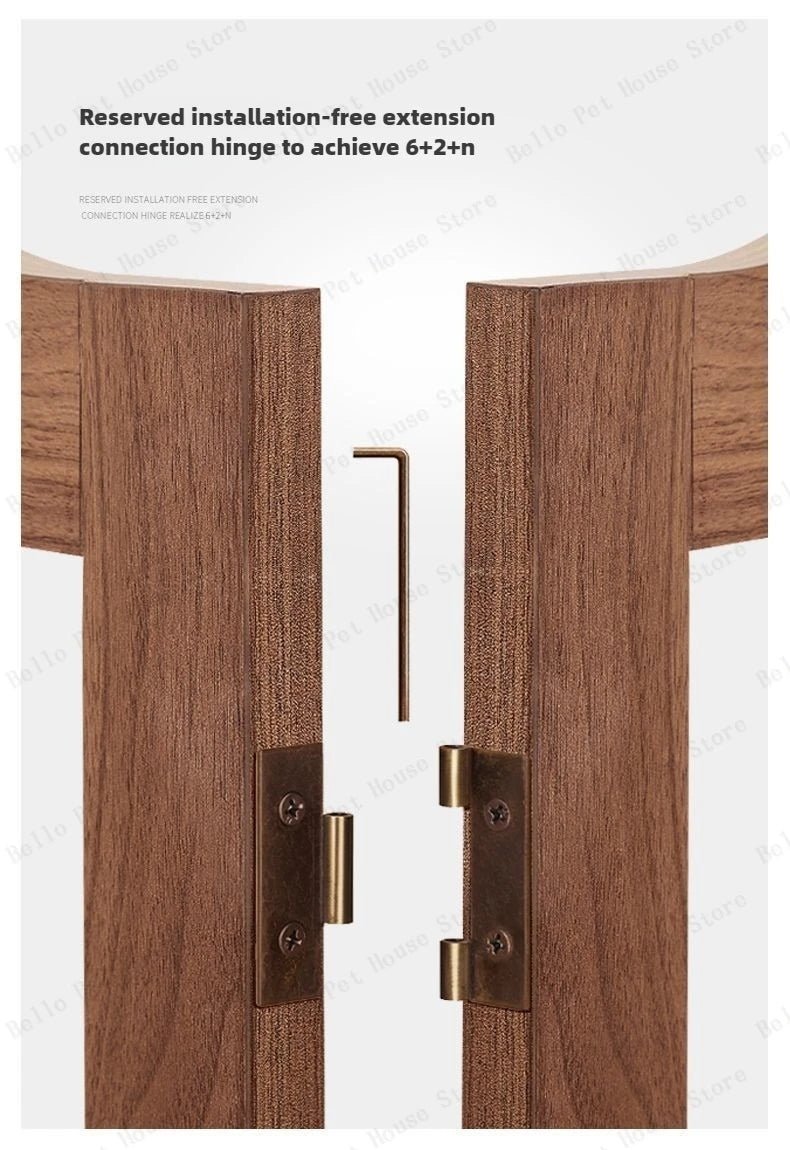 Wooden Pet Fence Dog Fence Freely Combinable Pet Isolation Door Indoor Foldable Dog Cage for Small and Medium Dogs Pet SuppliesHappy TailsHappy Tails