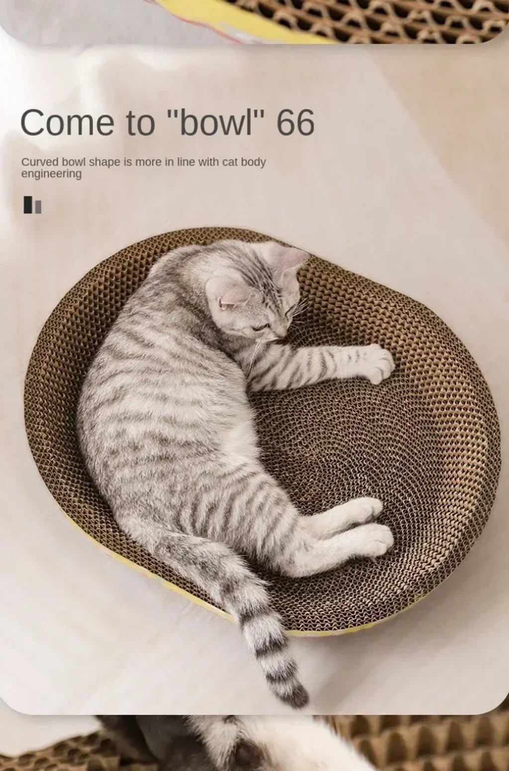 Cat Scratching Board Protect Furniture Grinding Claw Toys Oval Corrugated Paper Wear - resistant Cat Nest Cat AccessoriesHappy TailsHappy Tails