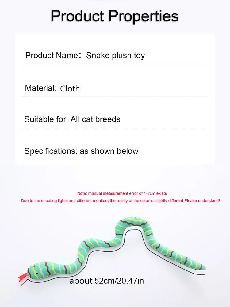 Cat Snakes Toy Kitten Catnip Toys Interactive Cat Teething Chew Toy Plush Stuffed Toy Gift For Cat Pet AccessoriesHappy TailsHappy Tails