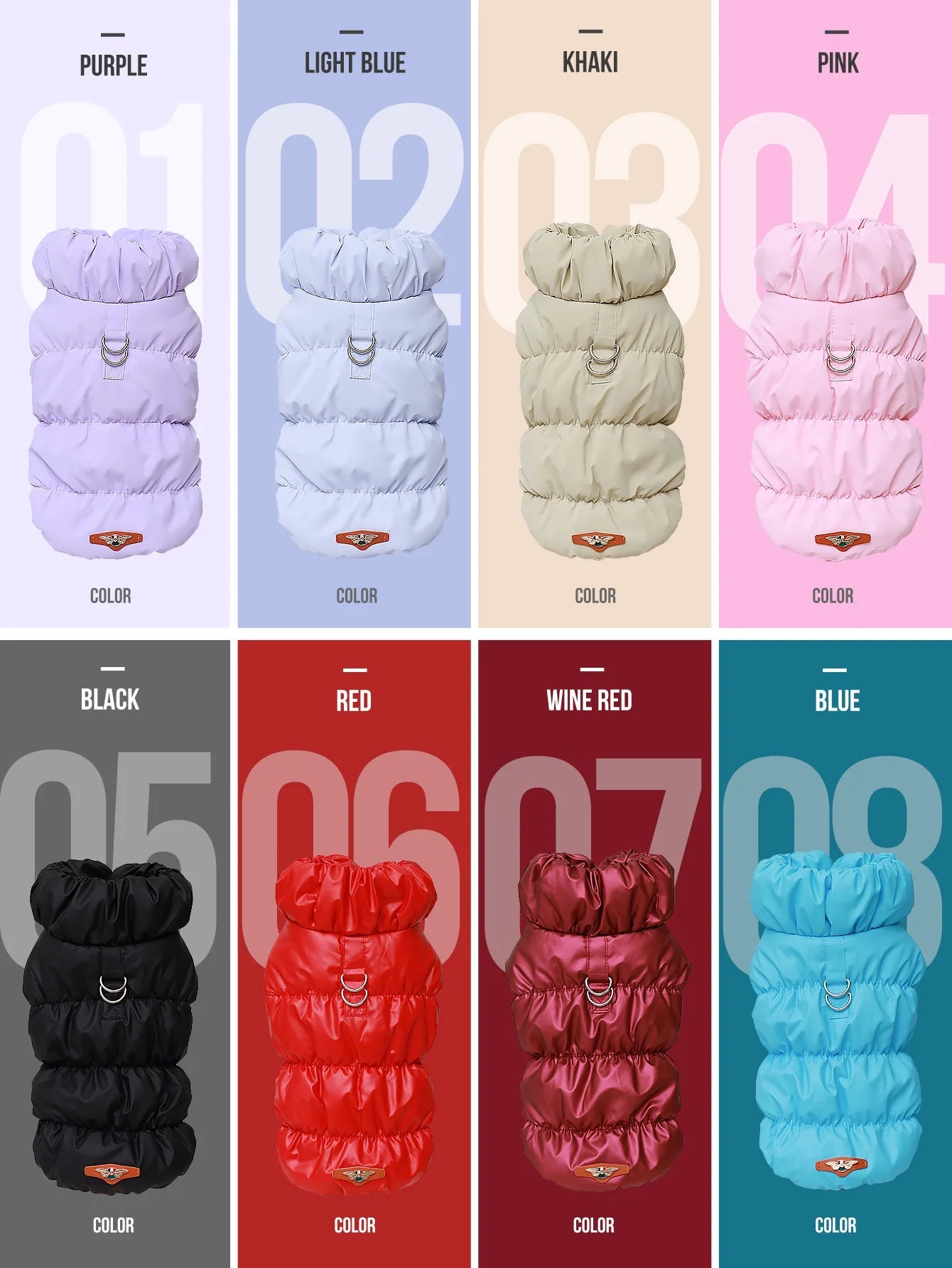 Dog Jacket For Autumn/Winter, Pet Coat, 3 - Layer Thick Warm Outerwear, Suitable For Small To Medium Dogs Like Poodle, Teddy, YorkHappy TailsHappy Tails