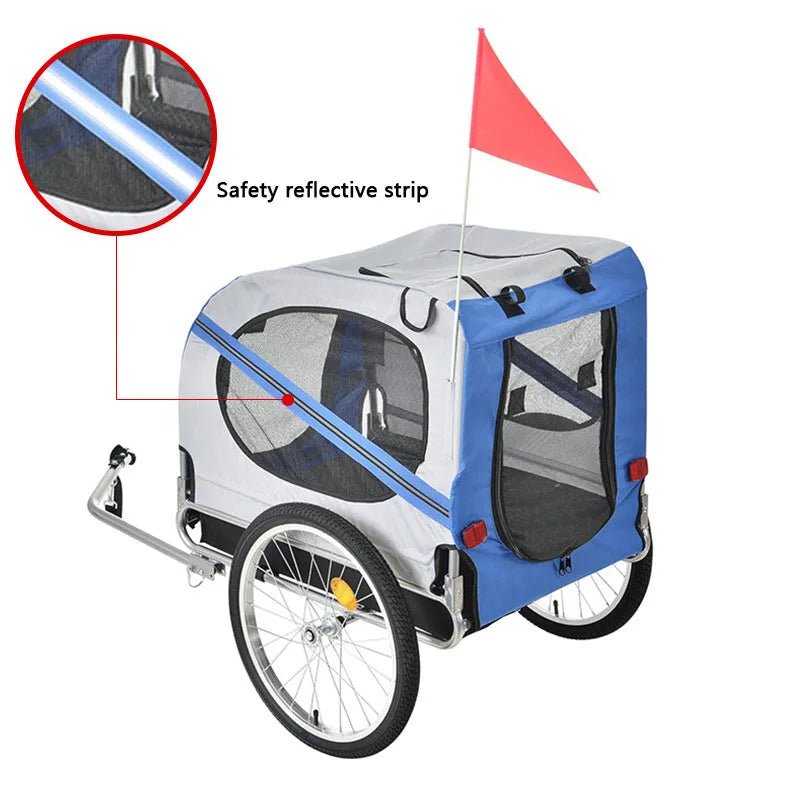 Dog Bike Trailers for Cycling Adventures Outdoor Pet Carriers Bike Tail Wagon Touring Bicycle Trailer for DogHappy TailsHappy Tails
