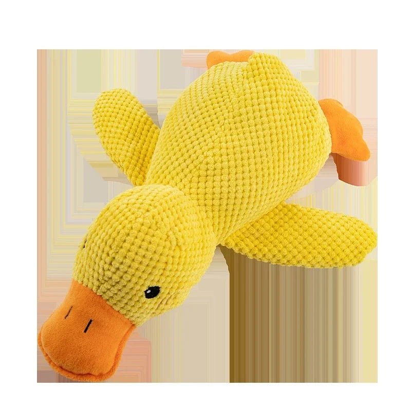 Dog toy plush companion sleeping duck bite resistant teeth grinding sound relief duck sound toy - Happy Tails