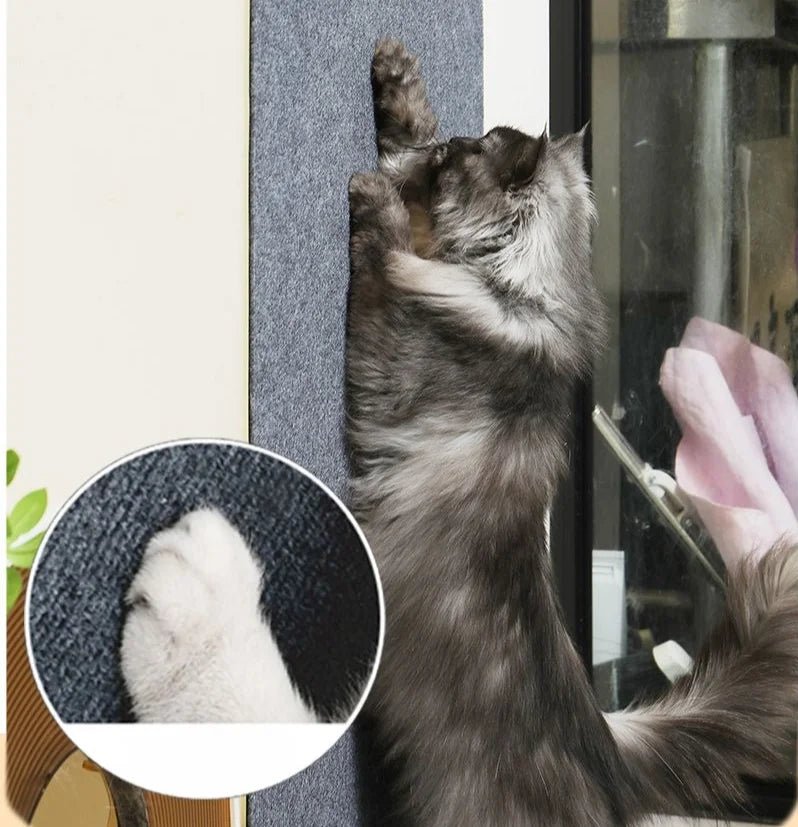 Cats Scratching Post Offers Wear Resistant Scraper Pad Climbing Stickers Scratcher Board Stick Wall Floor Cat Toys Accessories - Happy Tails