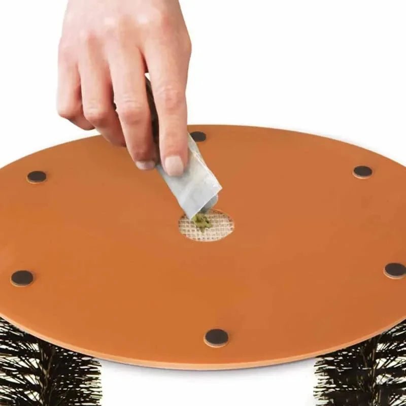 Cat Toy Arch Self Groome Pamper Feline with A Massage Grooming Rubbing Brush with Scratching Pad Toy for Cats Interactive ToysHappy TailsHappy Tails