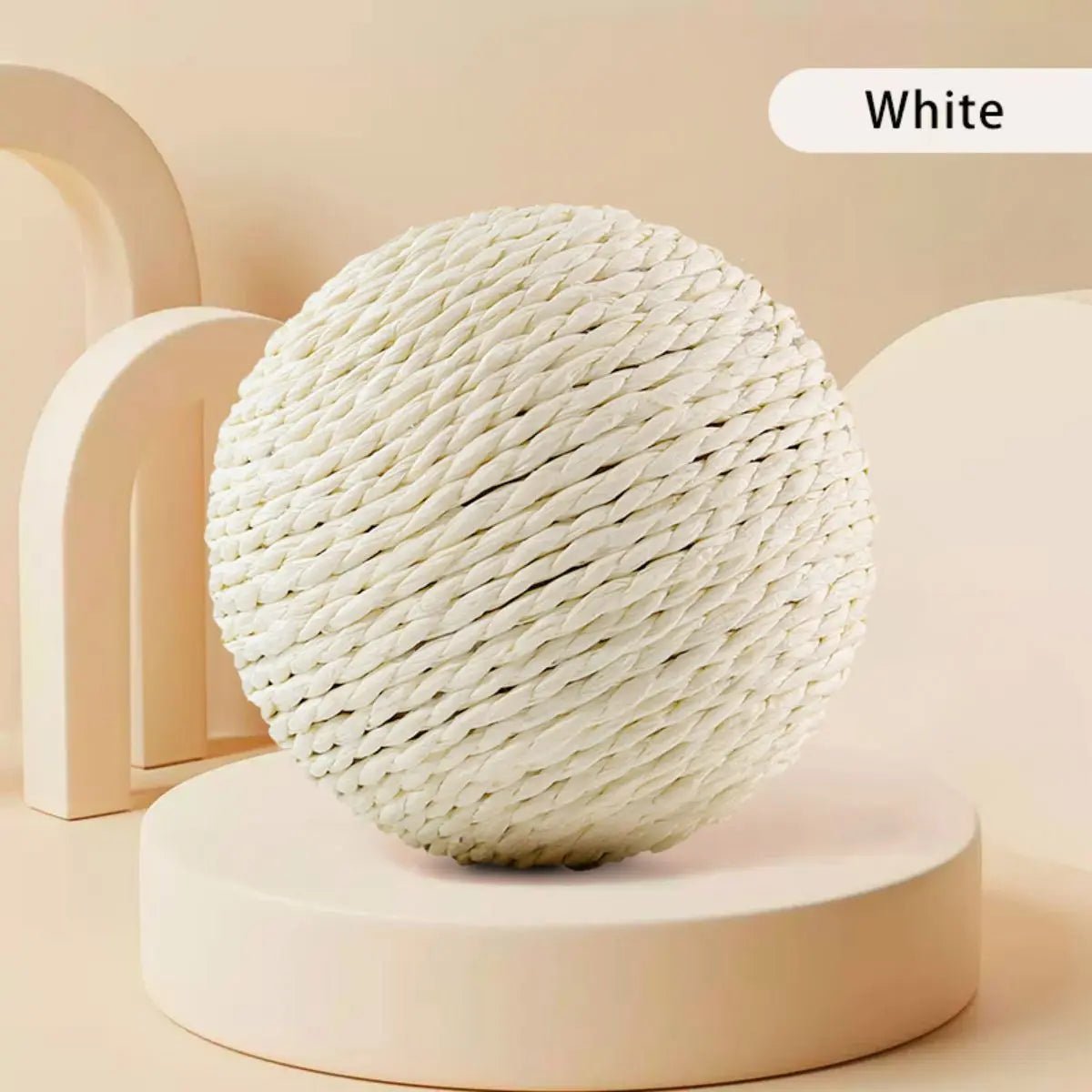 10CM Interactive Sisal Cat Scratching Ball Toy For Kitten Teeth Cleaning Anti Bite Cat Ball Sounding Toy Pet SuppliesHappy TailsHappy Tails