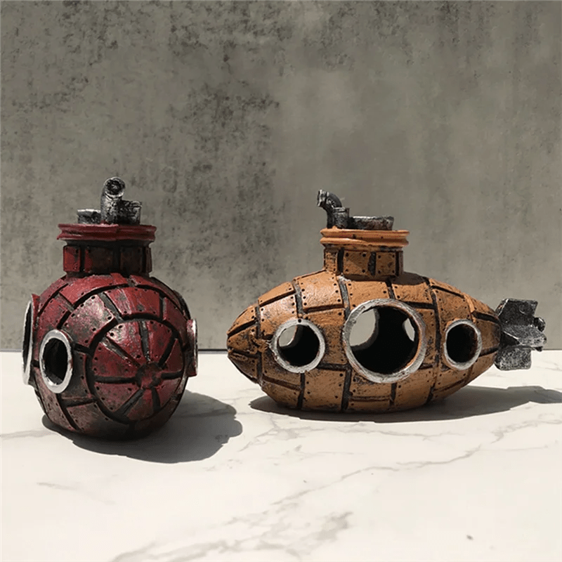 A19F - Aquarium Decorative Fish Tank Decorative Housing Ornaments Submarine Fish Tank Landscaping Breeding House Spawning AHappy TailsHappy Tails