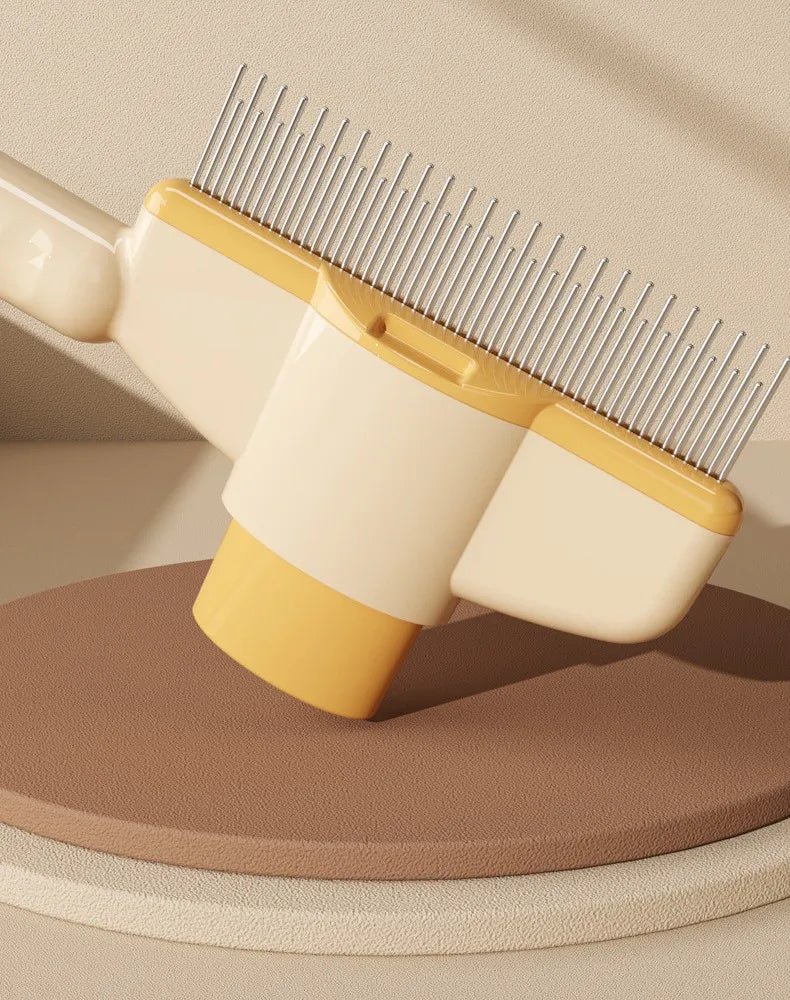 Dog Comb Pet Hair Remover One Button Dogs Brush Self-cleaning Cat Brush Massage Combs for Dog Grooming Brushes for Pet Products - Happy Tails