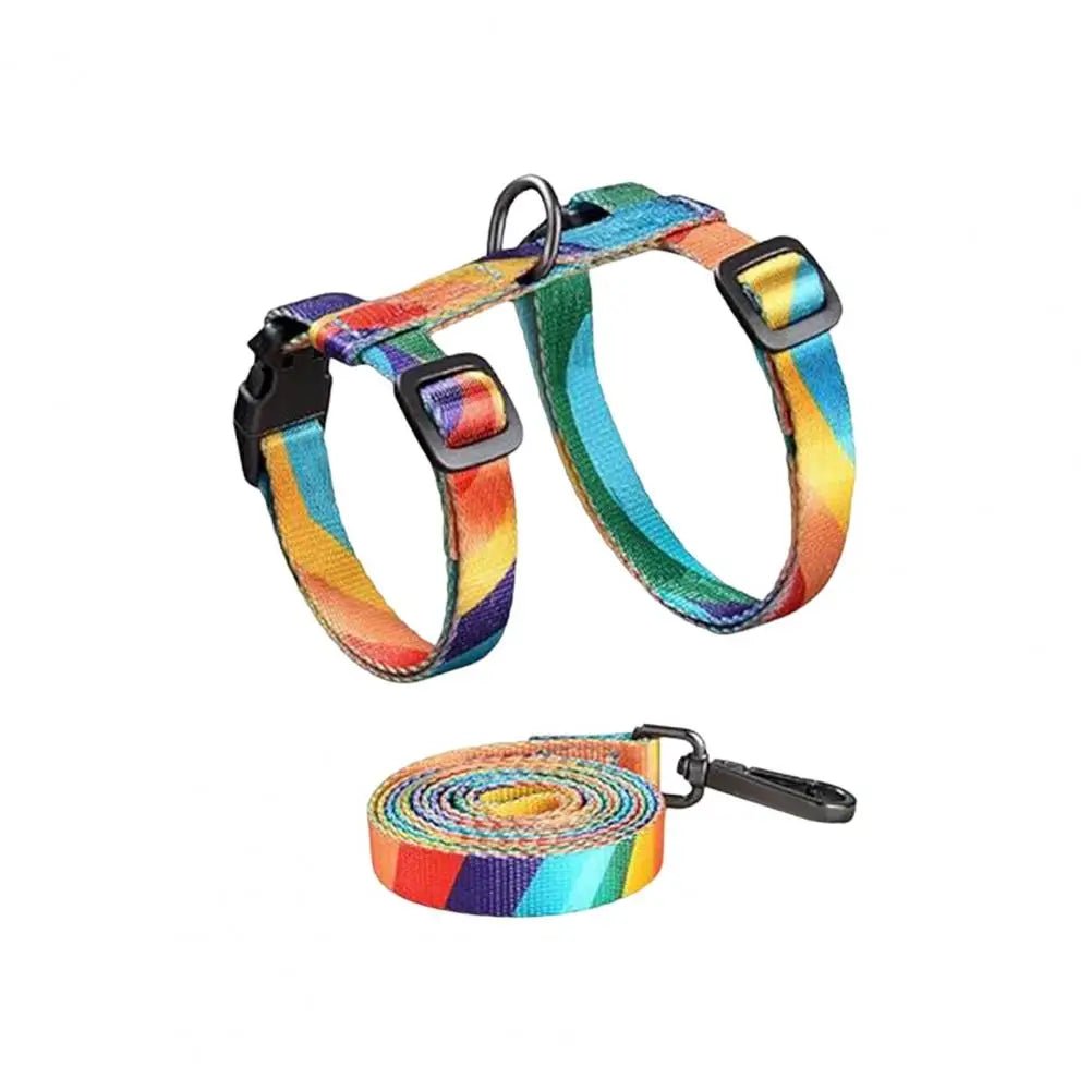 Cat Harness And Leash Set,Escape Proof, Adjustable Kitten Harness,Walking Travel Traction Rope,for Small Medium Large CatsHappy TailsHappy Tails