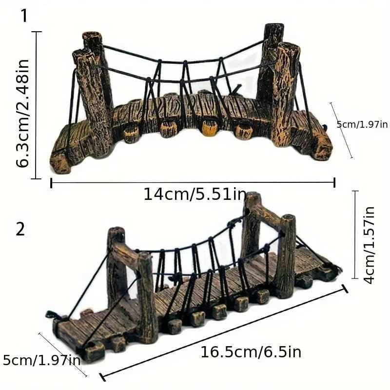 Aquarium Ornament Decoration House with Bridge for Fish Tank - Happy Tails