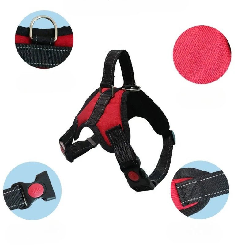 Saddle Dog Harness Reflective Adjustable Pet Harness No Pull Walking Training Small Medium Large Big Dogs Chest Strap Product - Happy Tails