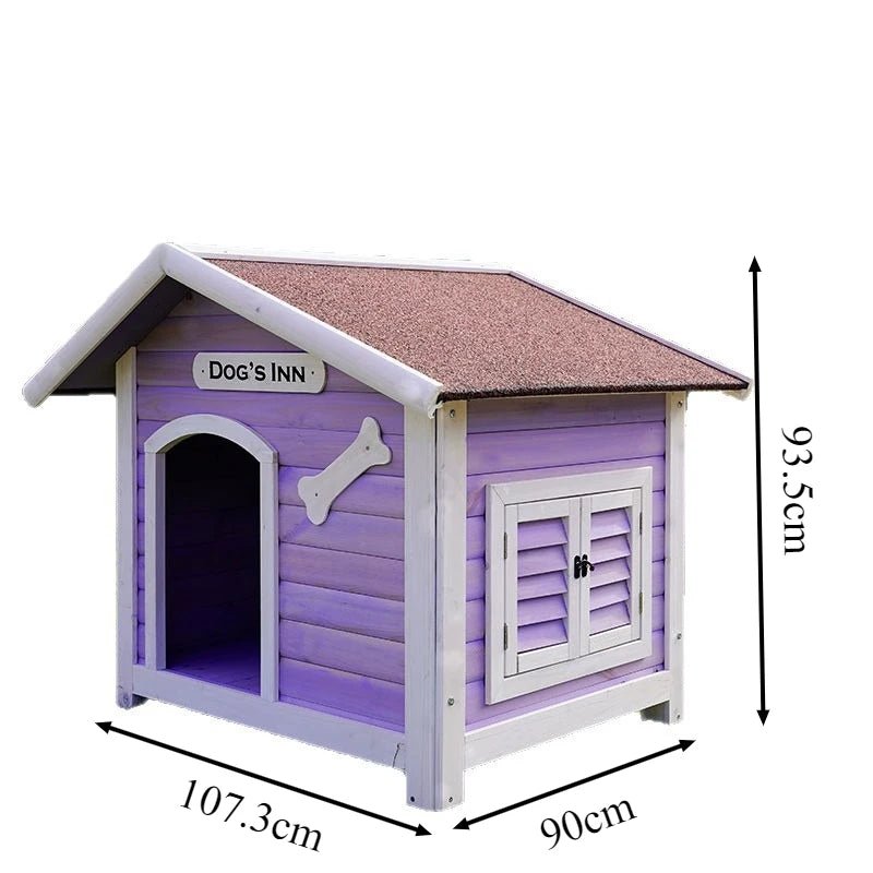Solid Wood Dog House Large Outdoor Dog House Pet Dogs Park Pets Puppy Bed's Dogs Kennel Crate Little Houses and Rooms for LivingHappy TailsHappy Tails