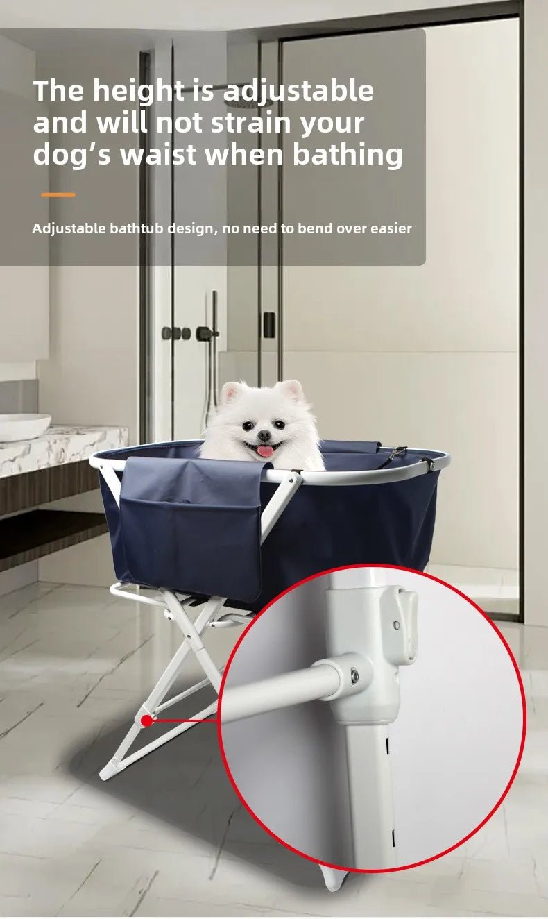 Foldable Pet Bath Tub - Adjustable Height & Easy CarryHappy TailsHappy Tails